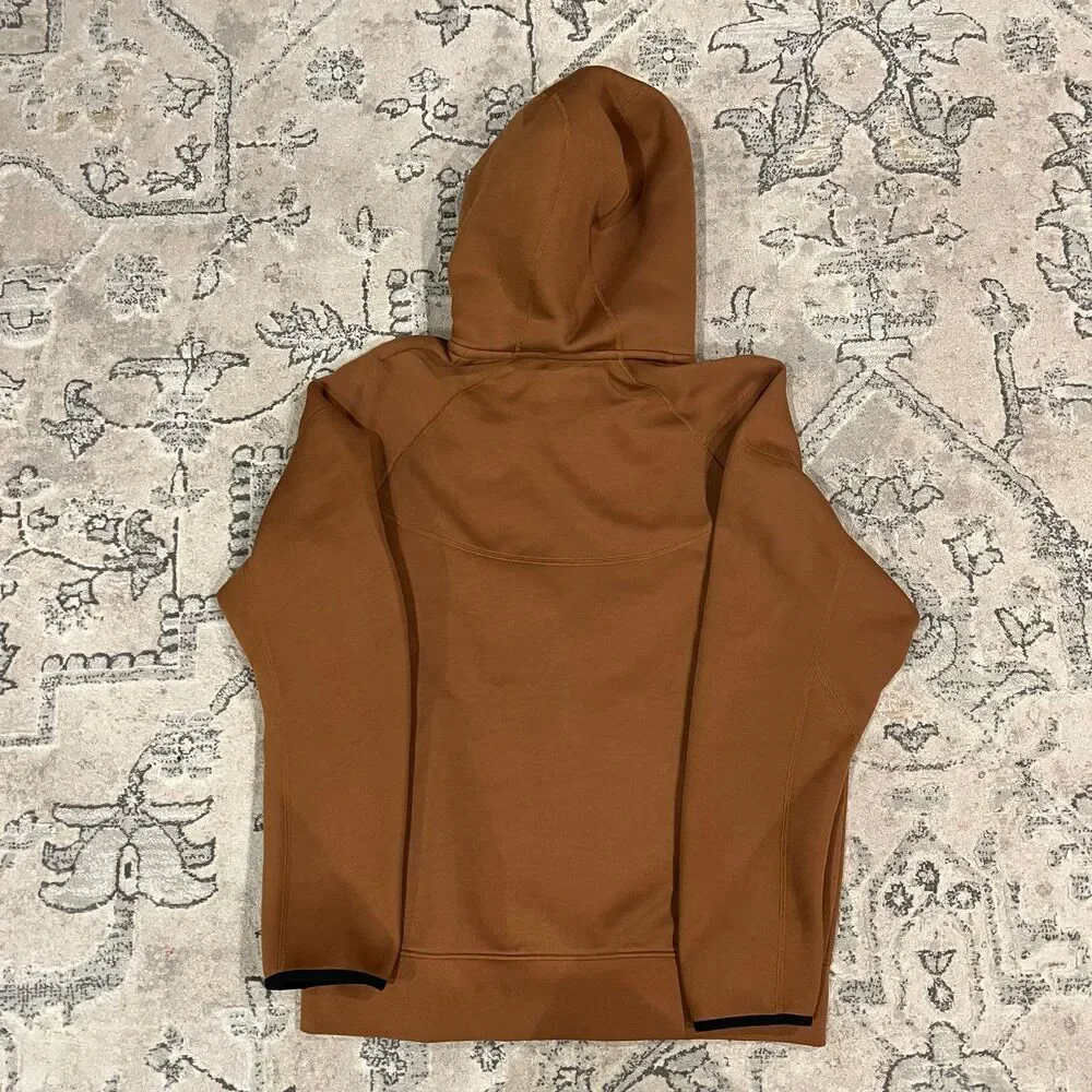 Nike Sportswear Tech Fleece Brown/Black Windrunner Full Zip Hoodie L - Picture 3 of 4